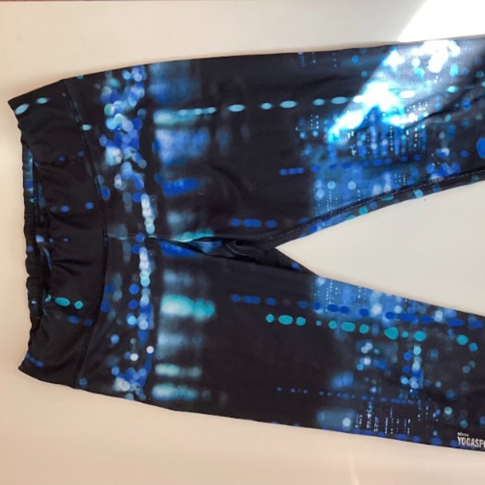 Ahnu Yogasport Blue/Black Capri Leggings